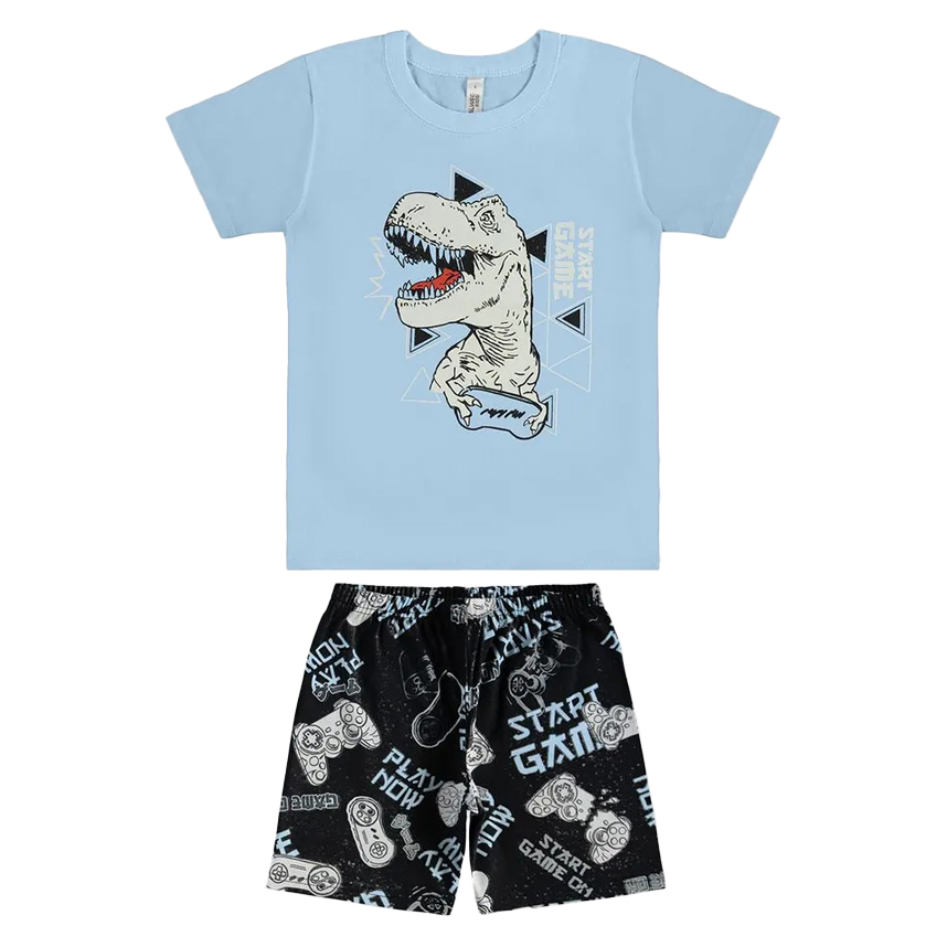 Pijama Infantil Malwee Curto Estampa Dinossauro