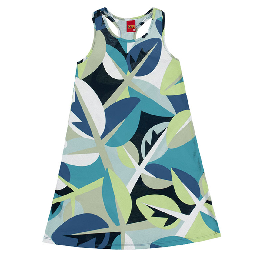 Vestido Regata Juvenil Kyly Meia Malha Estampado Vestido Regata Juvenil Kyly Meia Malha Estampado