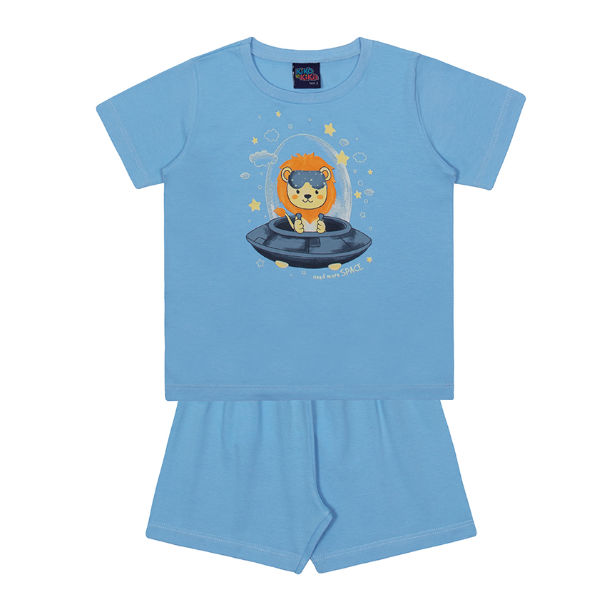 Pijama Infantil Kiko E Kika Curto Estampa Leãozinho