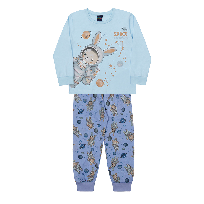 Pijama Infantil Kiko E Kika Longo Space Urso