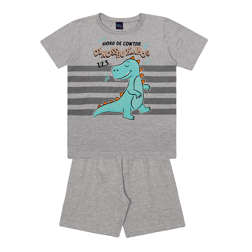 Pijama Infantil Kiko E Kika Curto Dinossauro