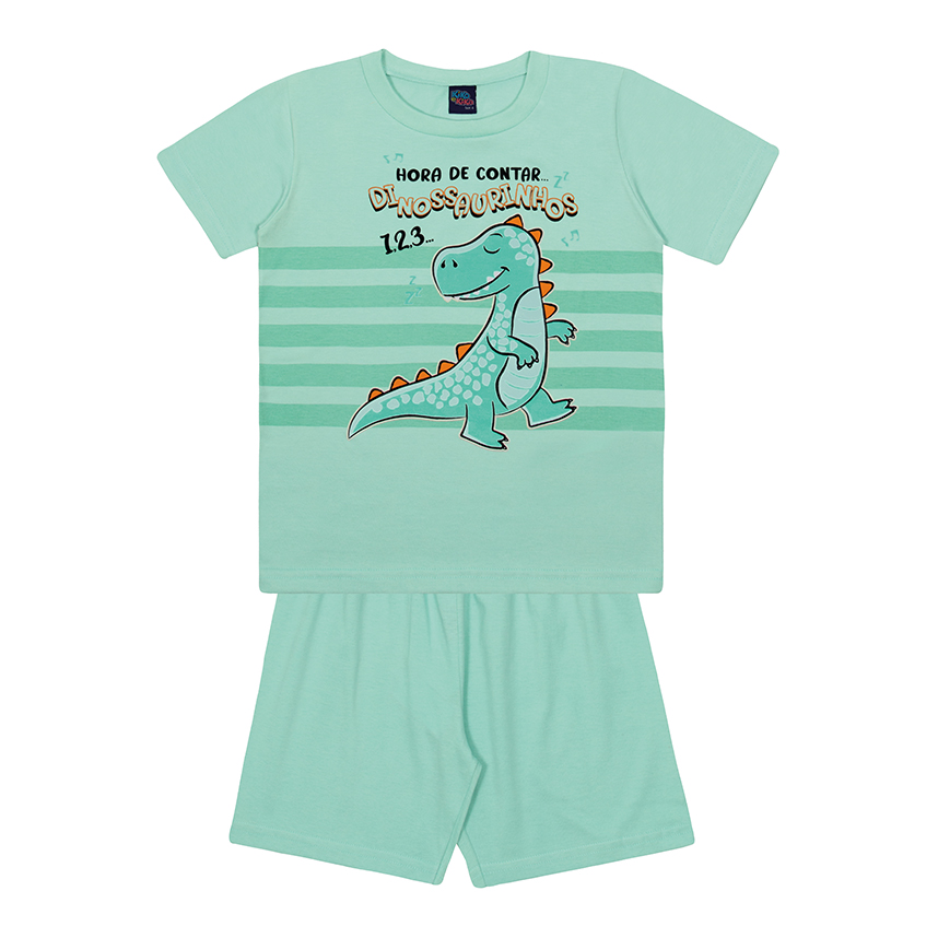 Pijama Infantil Kiko E Kika Curto Dinossauro