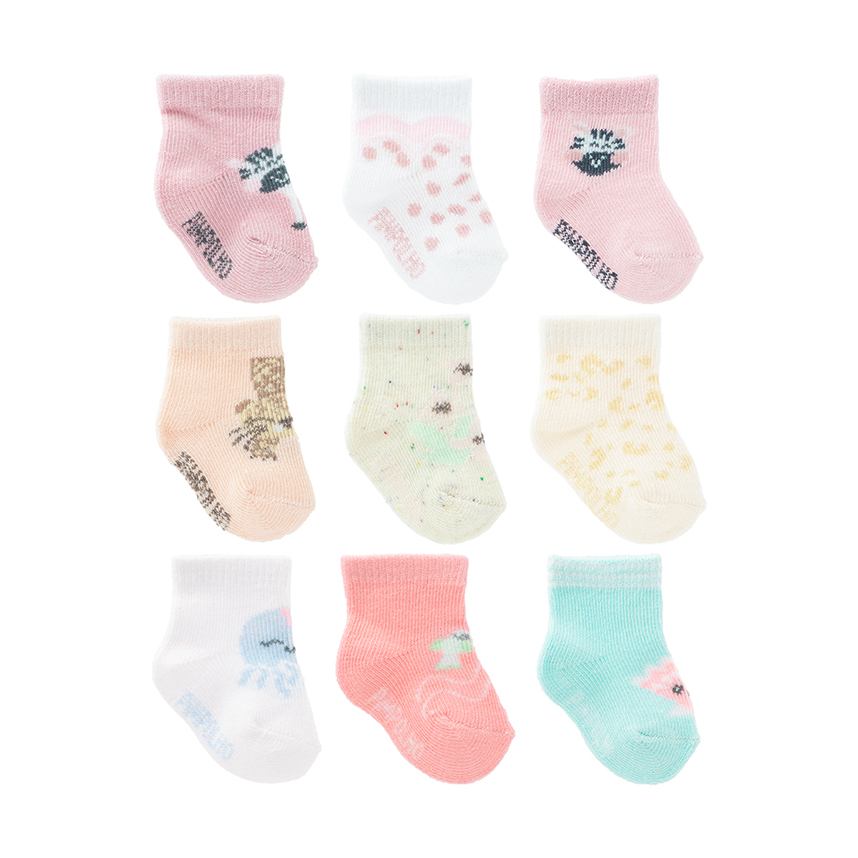 Meia Bebê Pimpolho Estampa Sortidas 3 Peças