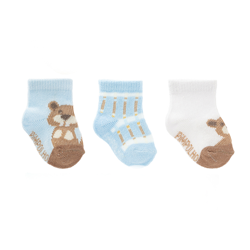 Meia Bebê Pimpolho Estampa Sortidas 3 Peças