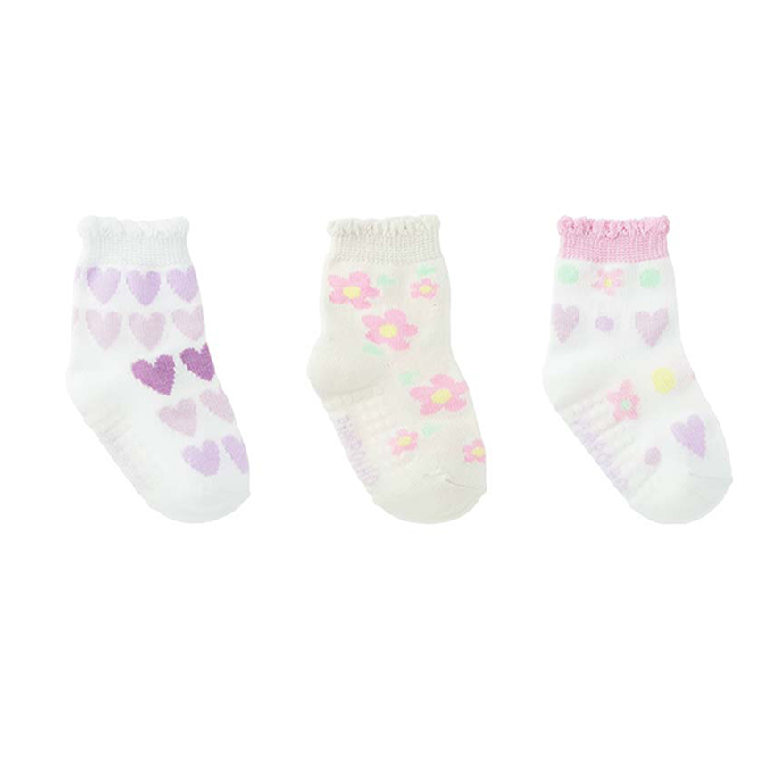Meia Bebê Pimpolho Estampa Sortidas 3 Peças