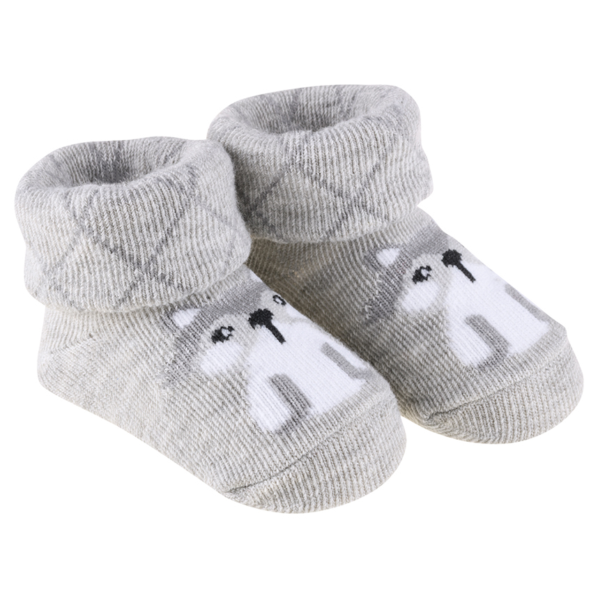 Kit Meia Bebê Pimpolho Estampa Menino 2 Pares