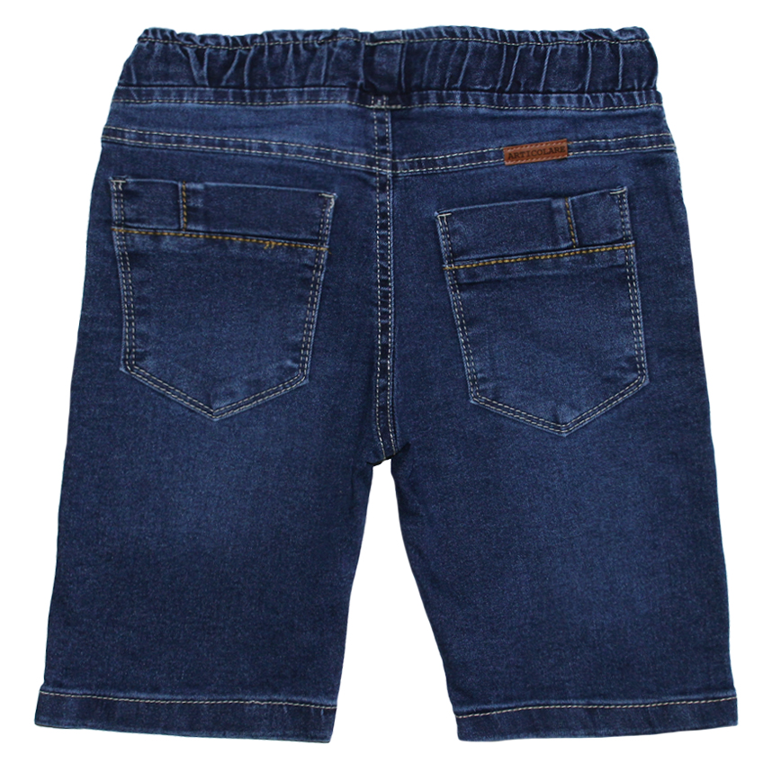Bermuda Jeans Infantil Articolare Jogger Used Com Cadarço Bermuda Jeans Infantil Articolare Jogger Used Com Cadarço