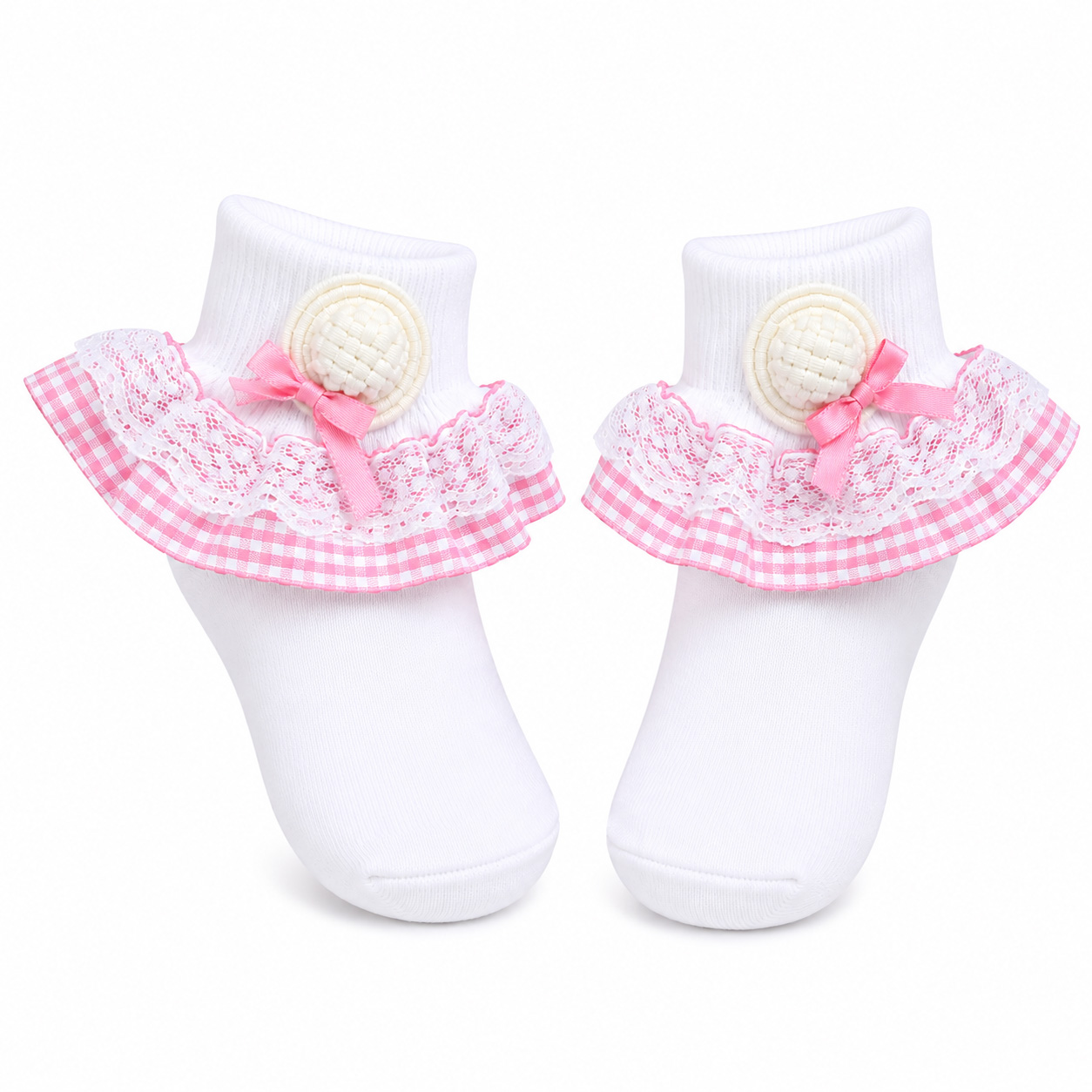 Meia Infantil Baby Kids Festa Junina Com Aplicação
