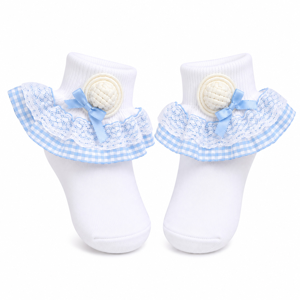 Meia Infantil Baby Kids Festa Junina Com Aplicação
