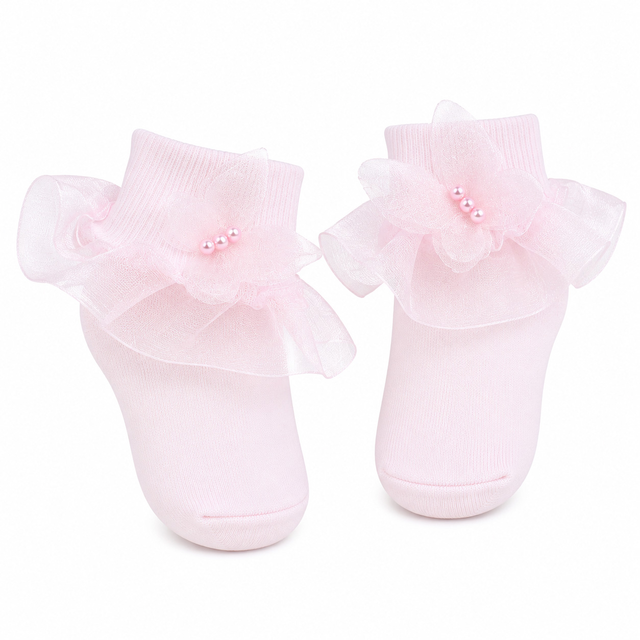 Meia Infantil Baby Kids Voil Lisa E Borboleta