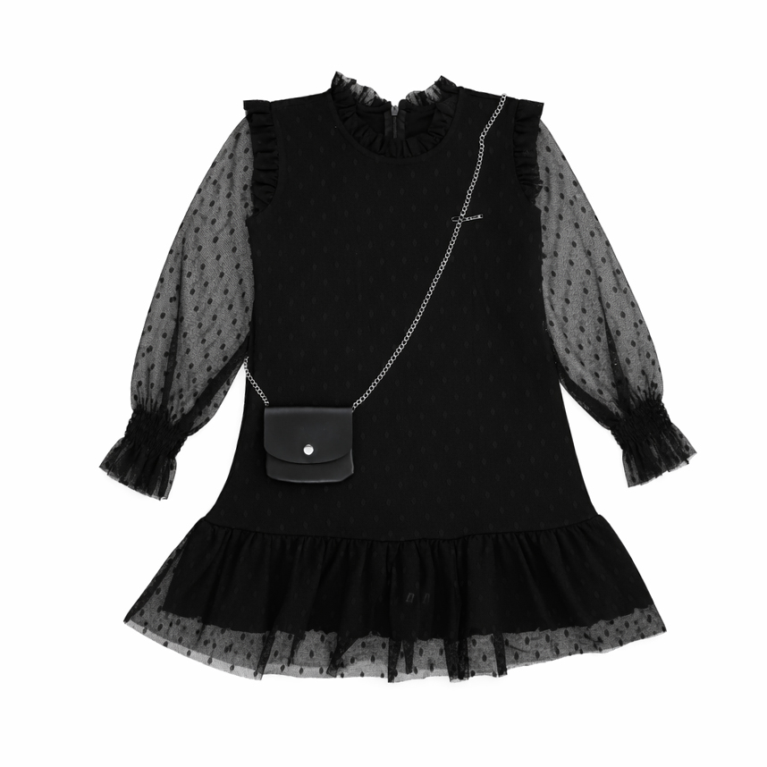 Vestido Infantil Manga Longa Aconchego Em Tule