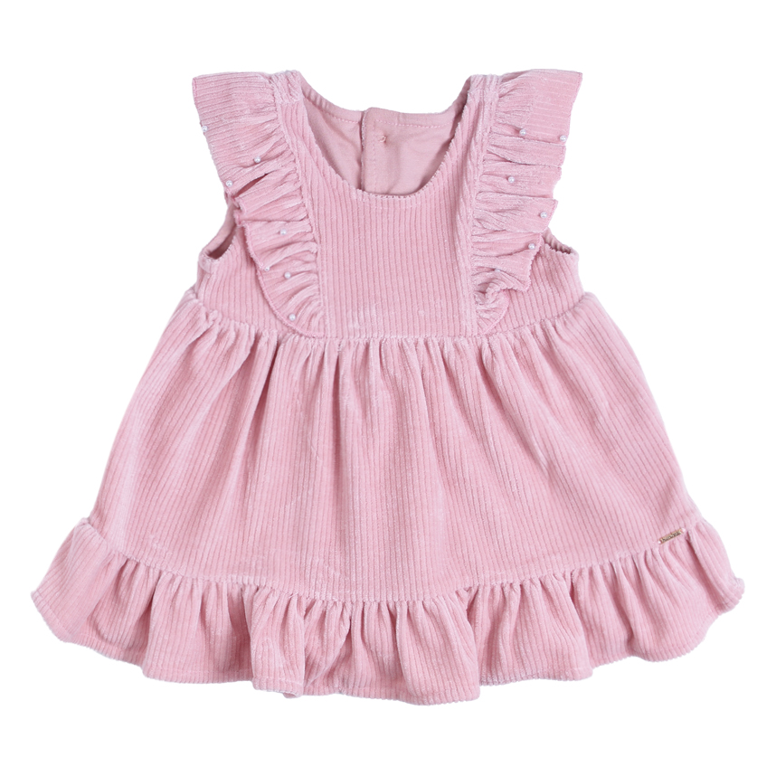 Vestido Bebê Aconchego E Camisa Social 2 Peças Vestido Bebê Aconchego E Camisa Social 2 Peças