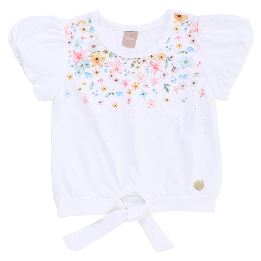 Conjunto Infantil Kookabu Blusa Manga Balonê E Short Babado Conjunto Infantil Kookabu Blusa Manga Balonê E Short Babado