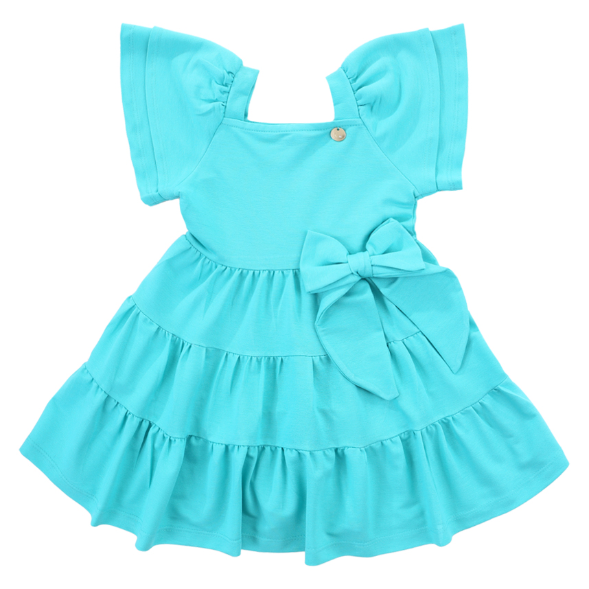 Vestido Infantil Kookabu Manga Curta 3 Marias Com Laço Vestido Infantil Kookabu Manga Curta 3 Marias Com Laço