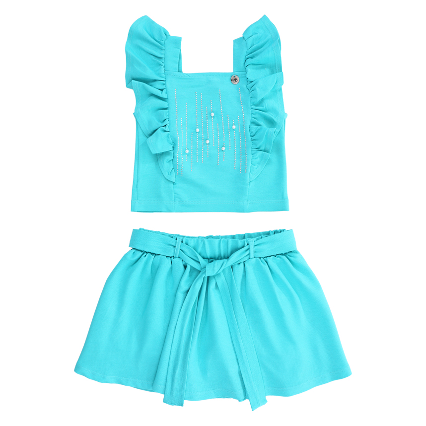 Conjunto Infantil Kookabu Blusa Cavada E Short Saia Conjunto Infantil Kookabu Blusa Cavada E Short Saia
