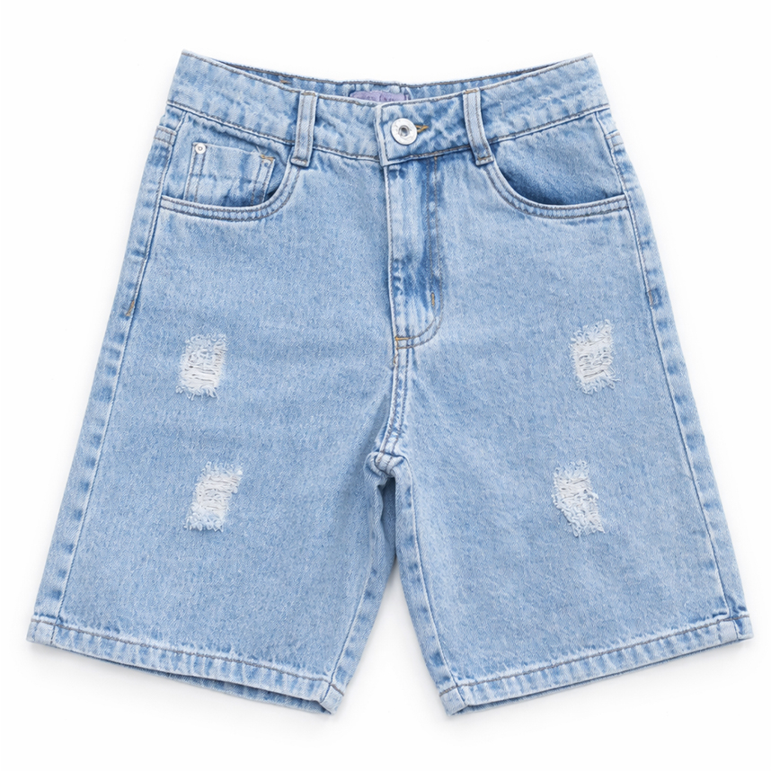 Short Jeans Juvenil Garota Lua Detalhe De Puídos