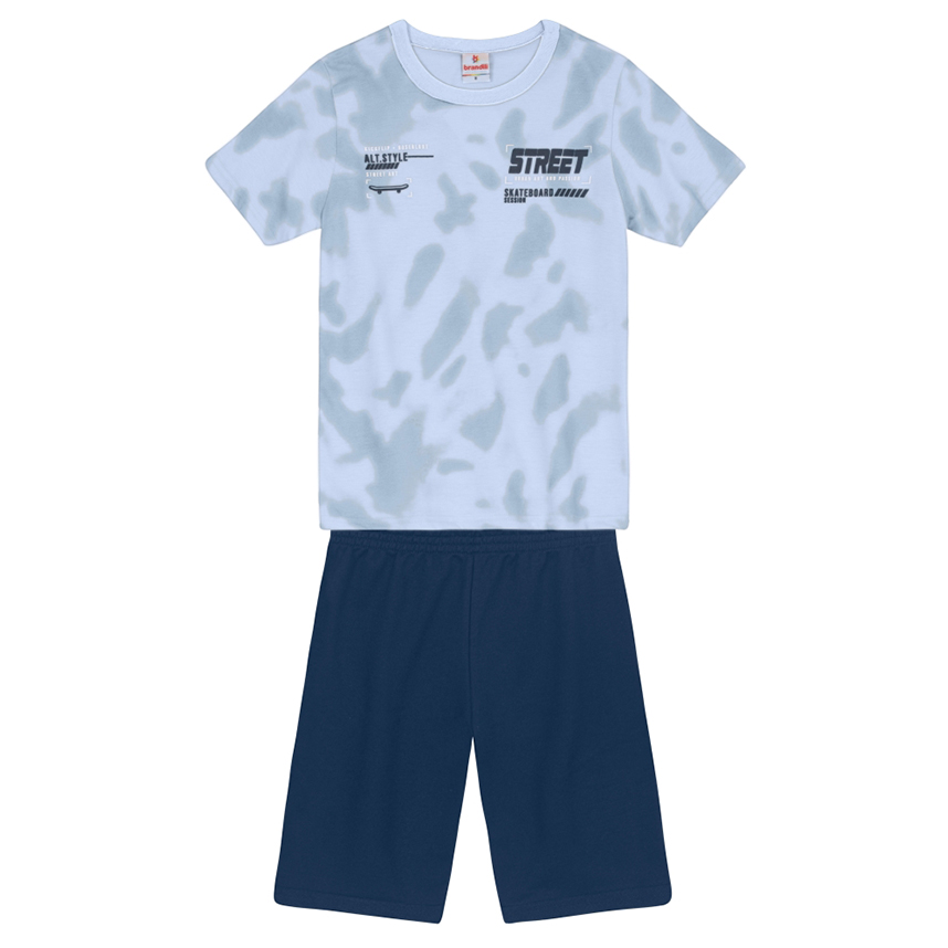 Conjunto Infantil Brandili Camiseta Meia Malha E Bermuda Conjunto Infantil Brandili Camiseta Meia Malha E Bermuda