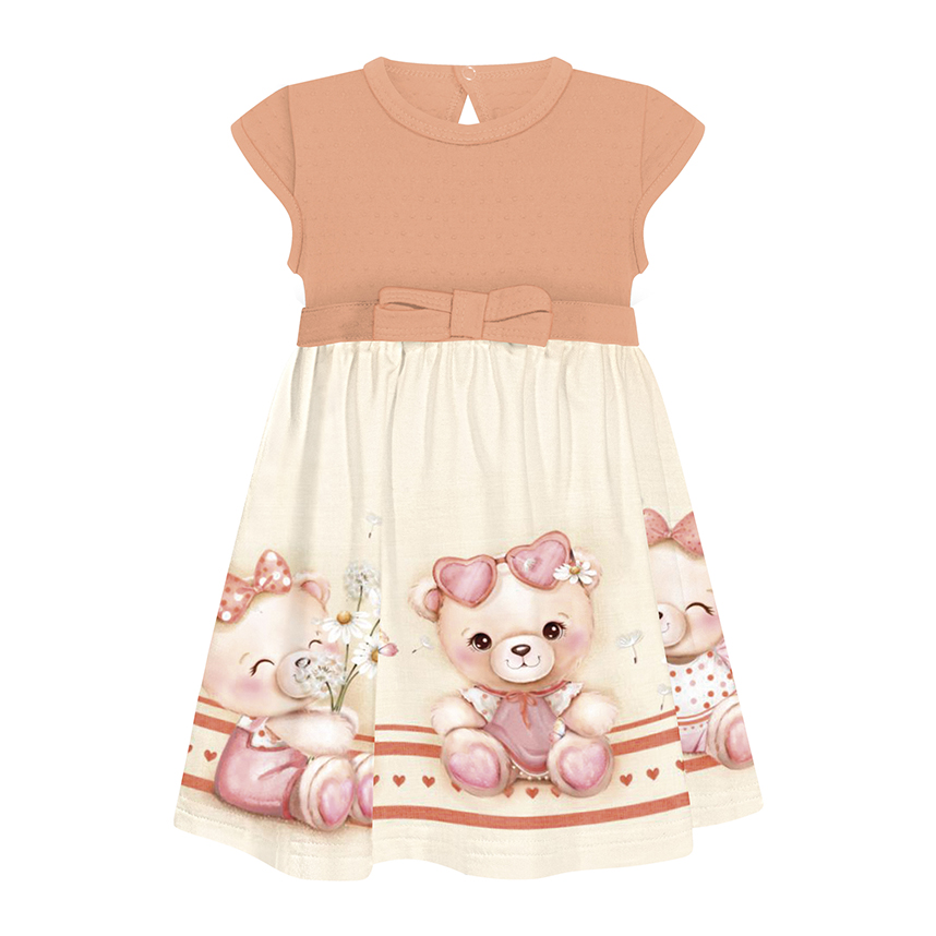 Vestido Bebê Alakazoo Manga Curta Estampa Ursinhos Vestido Bebê Alakazoo Manga Curta Estampa Ursinhos