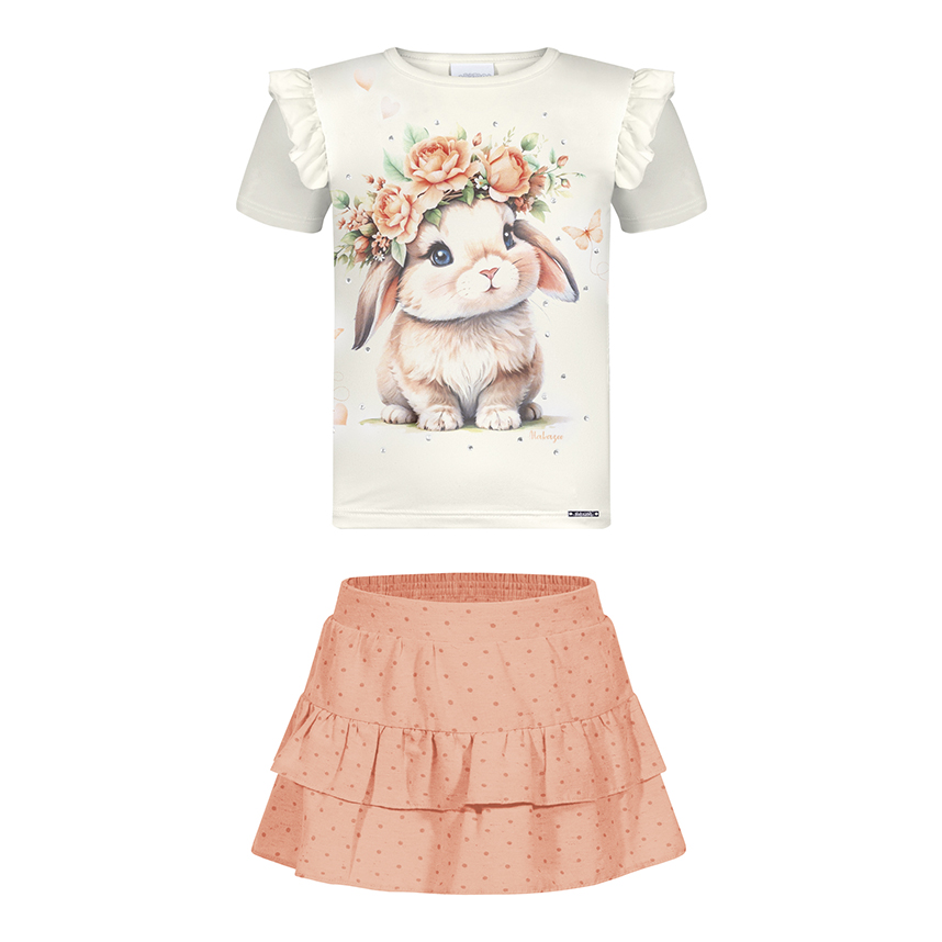 Conjunto Infantil Alakazoo Blusa E Short Saia Malha Modelli Conjunto Infantil Alakazoo Blusa E Short Saia Malha Modelli