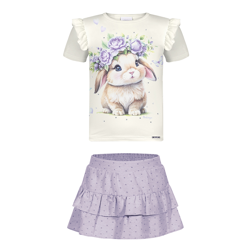 Conjunto Infantil Alakazoo Blusa E Short Saia Malha Modelli Conjunto Infantil Alakazoo Blusa E Short Saia Malha Modelli