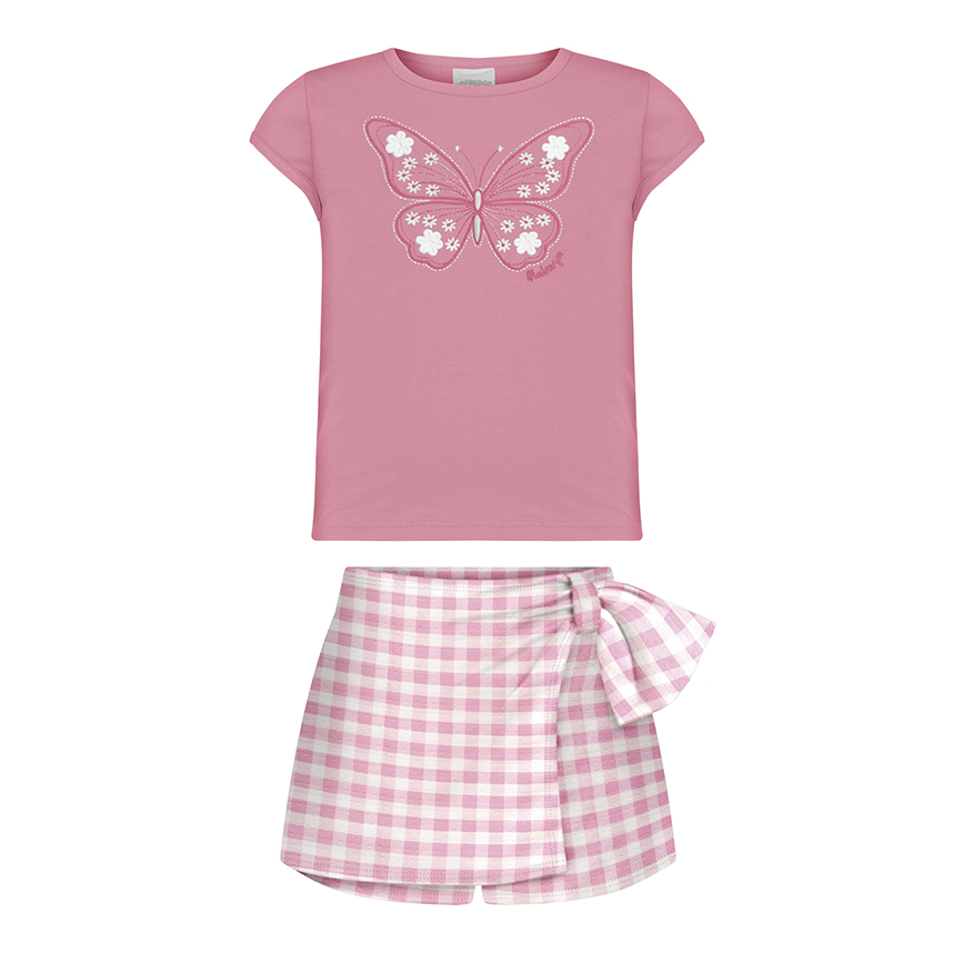 Conjunto Infantil Alakazoo Blusa E Short Saia Malha Cotton Conjunto Infantil Alakazoo Blusa E Short Saia Malha Cotton
