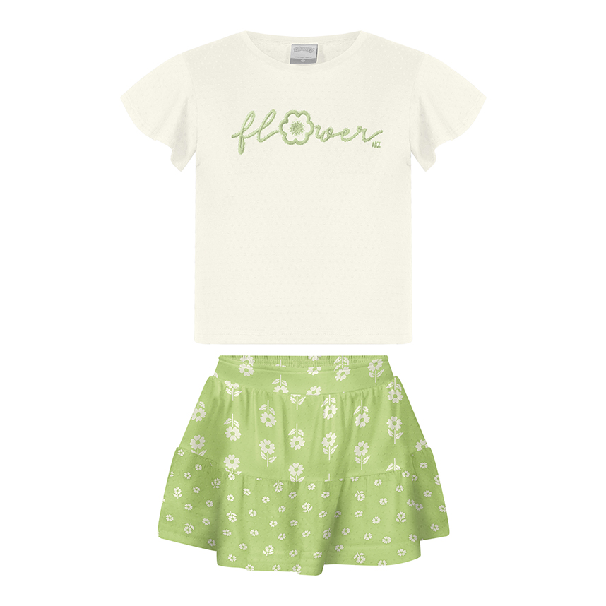Conjunto Juvenil Alakazoo Blusa E Short Saia Malha Nikko Conjunto Juvenil Alakazoo Blusa E Short Saia Malha Nikko