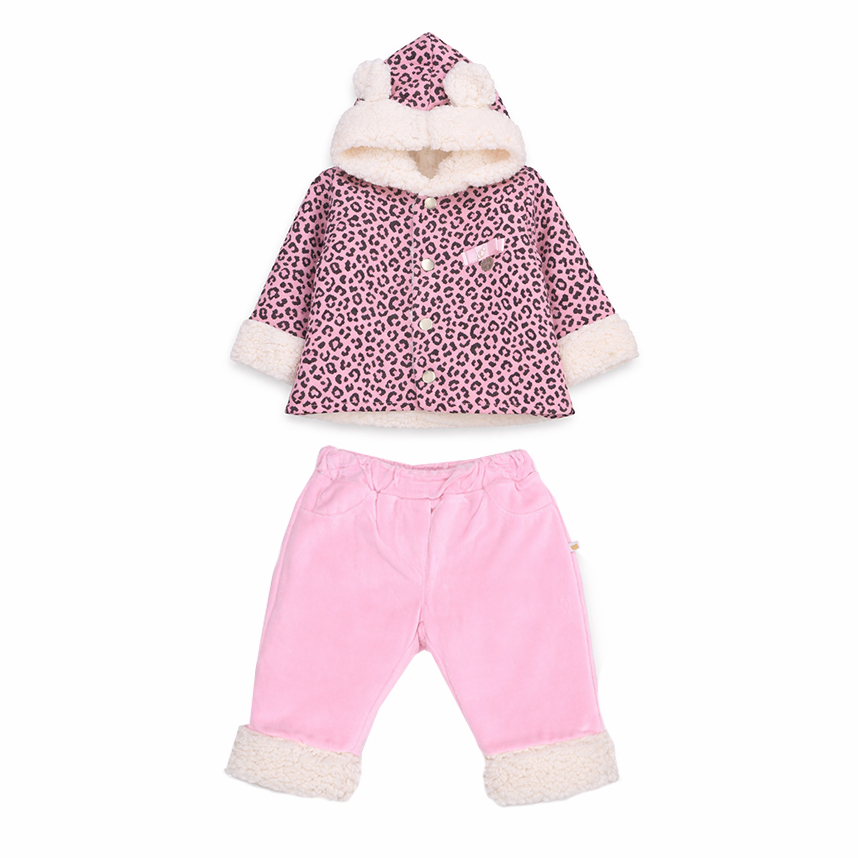 Conjunto Bebê Aconchego Casaco E Calça Moletom Peluciado
