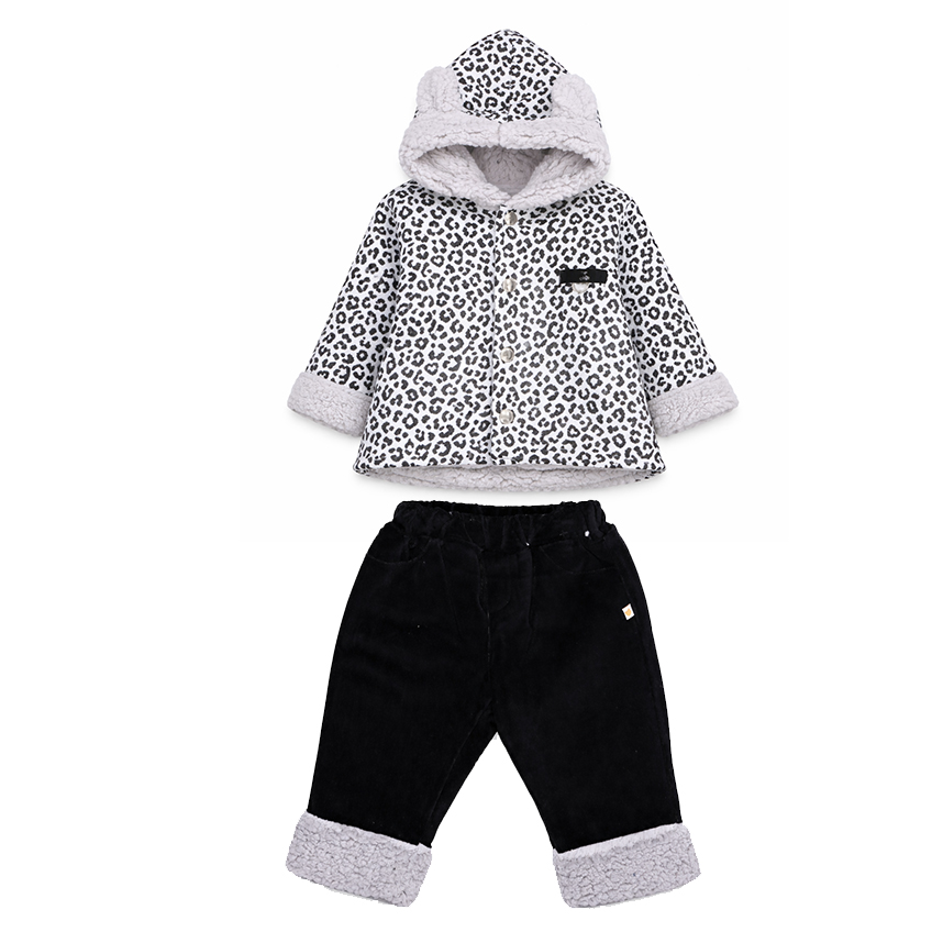 Conjunto Bebê Aconchego Casaco E Calça Moletom Peluciado
