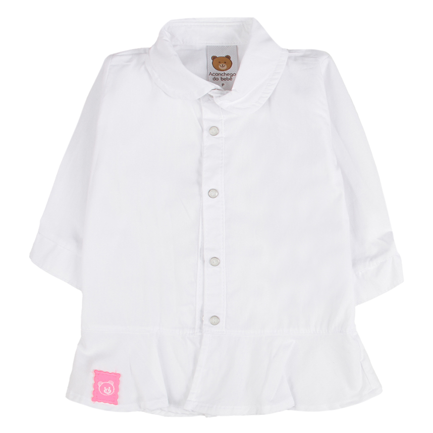 Conjunto Bebê Aconchego Camisa Babado, Blusa E Calça 3 Peças Conjunto Bebê Aconchego Camisa Babado, Blusa E Calça 3 Peças