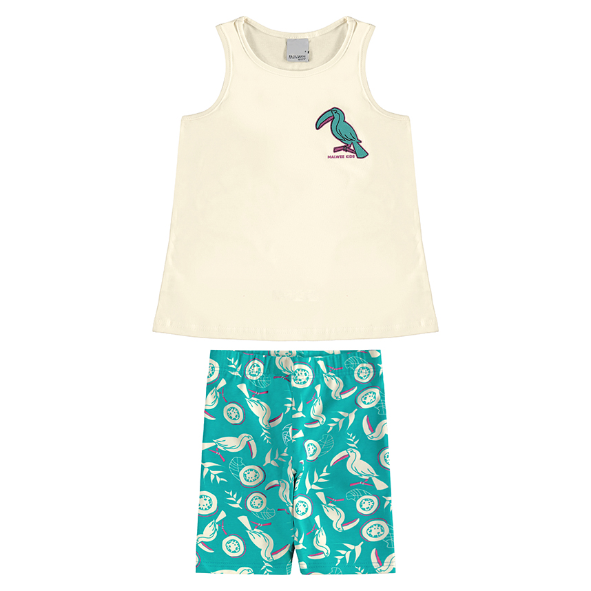 Conjunto Infantil Malwee Blusa Regata E Short Cotton Conjunto Infantil Malwee Blusa Regata E Short Cotton
