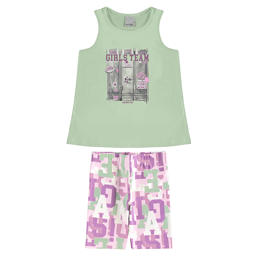 Conjunto Infantil Malwee Blusa Regata E Short Cotton Conjunto Infantil Malwee Blusa Regata E Short Cotton