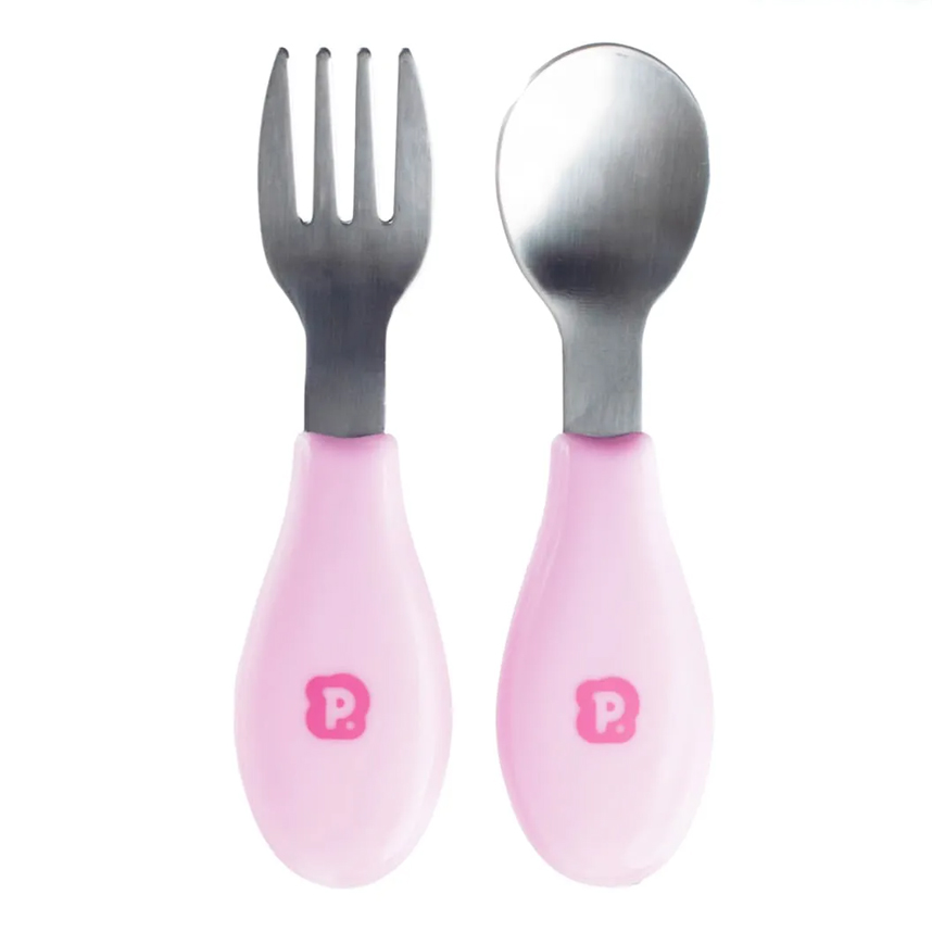 Kit Infantil Talheres Pimpolho Colher E Garfo Inox