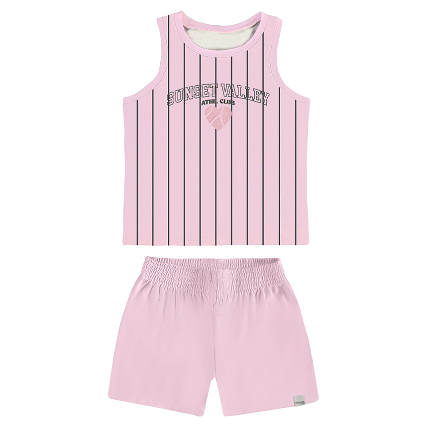 Conjunto Infantil Malwee Blusa Regata E Short Cotton Light Conjunto Infantil Malwee Blusa Regata E Short Cotton Light