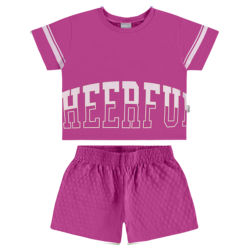 Conjunto Infantil Malwee Blusa Estampada E Short Conjunto Infantil Malwee Blusa Estampada E Short