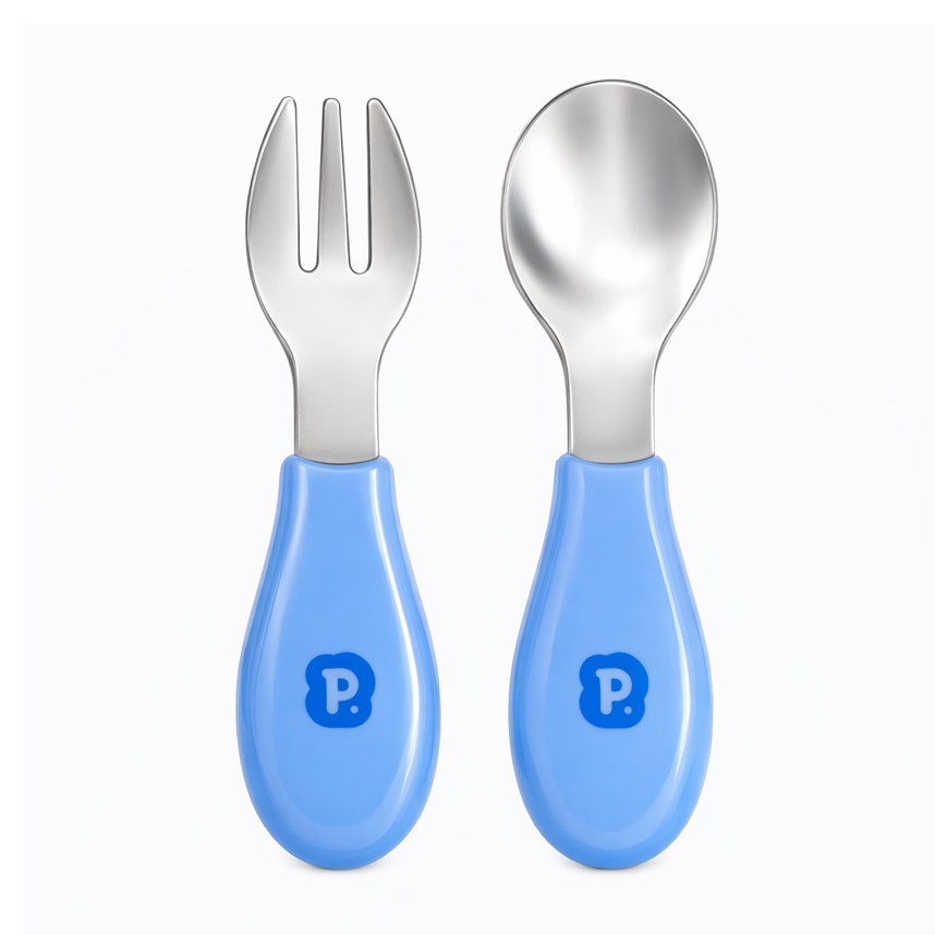 Kit Infantil Talheres Pimpolho Colher E Garfo Inox