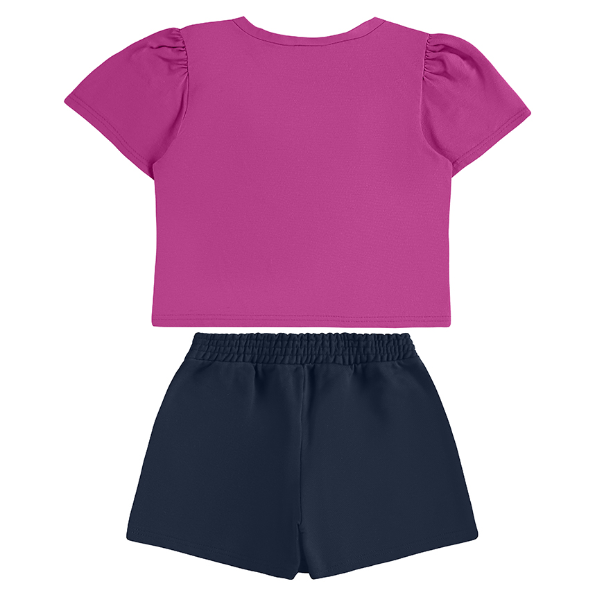 Conjunto Infantil Malwee Blusa Manga Curta E Short Saia Conjunto Infantil Malwee Blusa Manga Curta E Short Saia