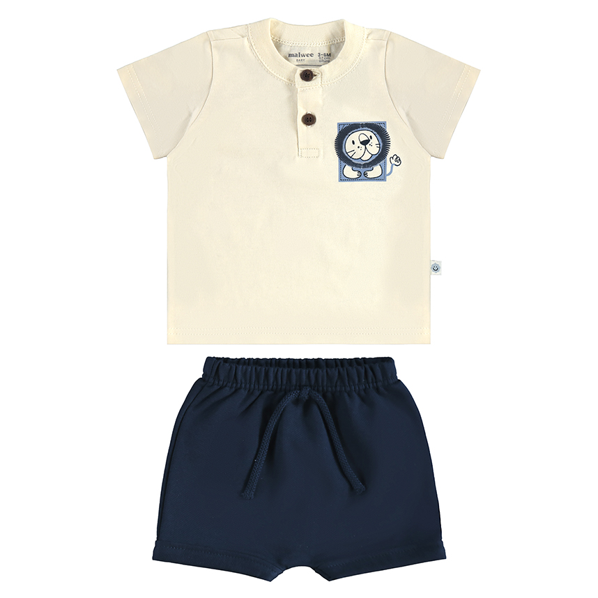 Conjunto Bebê Malwee Camiseta Meia Malha Leão E Bermuda Conjunto Bebê Malwee Camiseta Meia Malha Leão E Bermuda