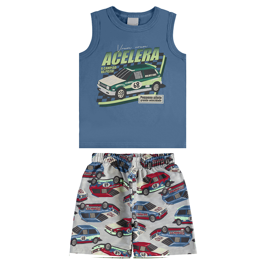 Conjunto Infantil Malwee Camiseta Regata E Bermuda Conjunto Infantil Malwee Camiseta Regata E Bermuda