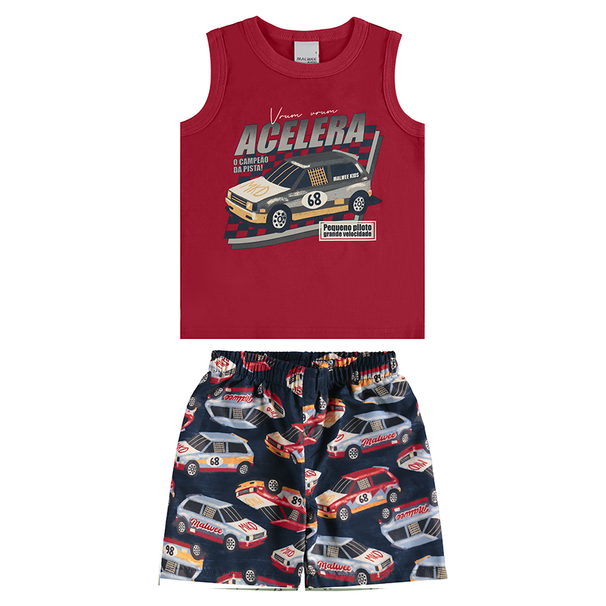 Conjunto Infantil Malwee Camiseta Regata E Bermuda Conjunto Infantil Malwee Camiseta Regata E Bermuda