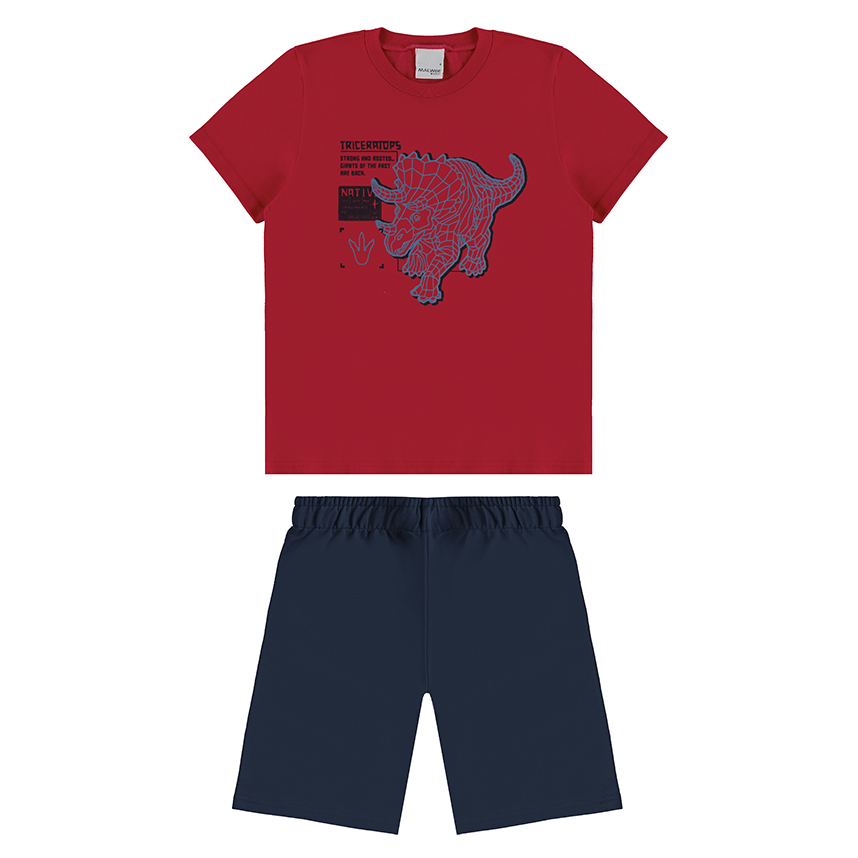 Conjunto Infantil Malwee Camiseta Manga Curta E Bermuda Conjunto Infantil Malwee Camiseta Manga Curta E Bermuda