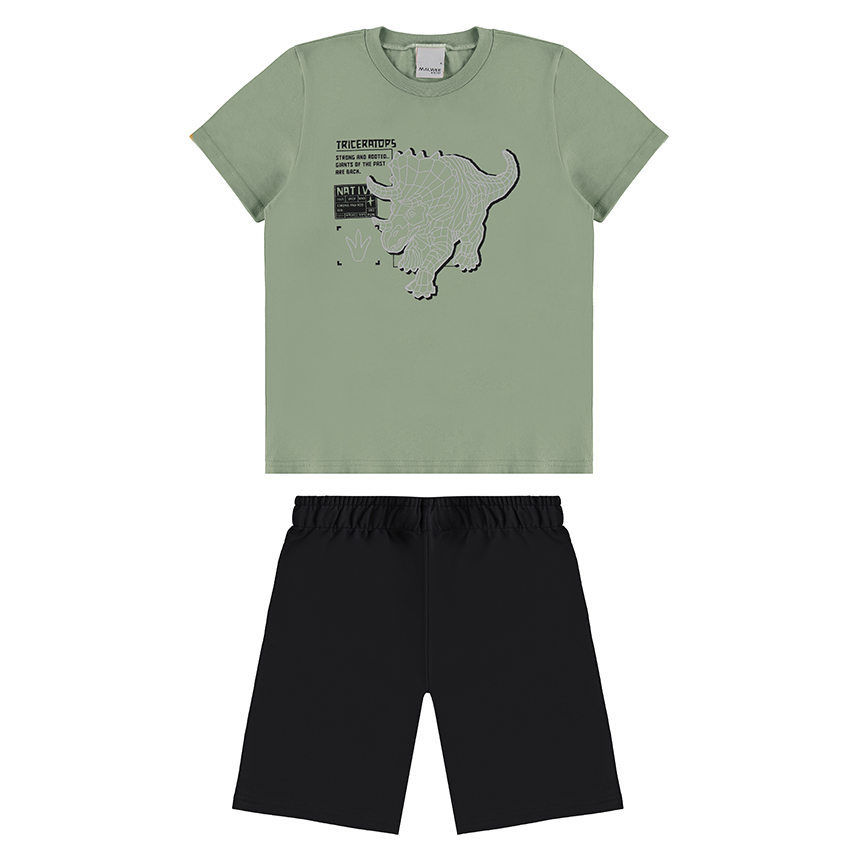 Conjunto Infantil Malwee Camiseta Manga Curta E Bermuda Conjunto Infantil Malwee Camiseta Manga Curta E Bermuda
