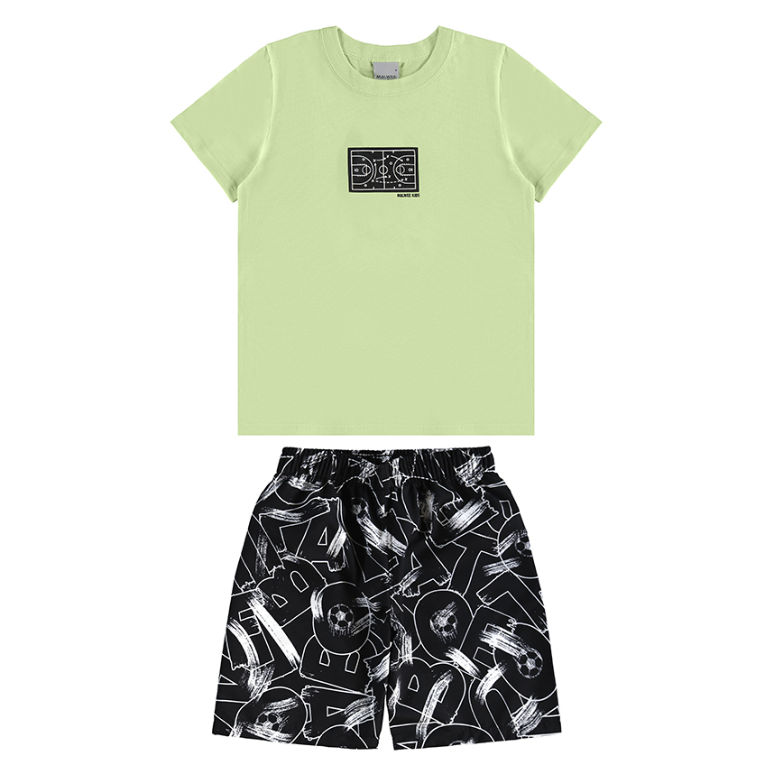 Conjunto Infantil Malwee Camiseta Manga Curta E Bermuda Conjunto Infantil Malwee Camiseta Manga Curta E Bermuda