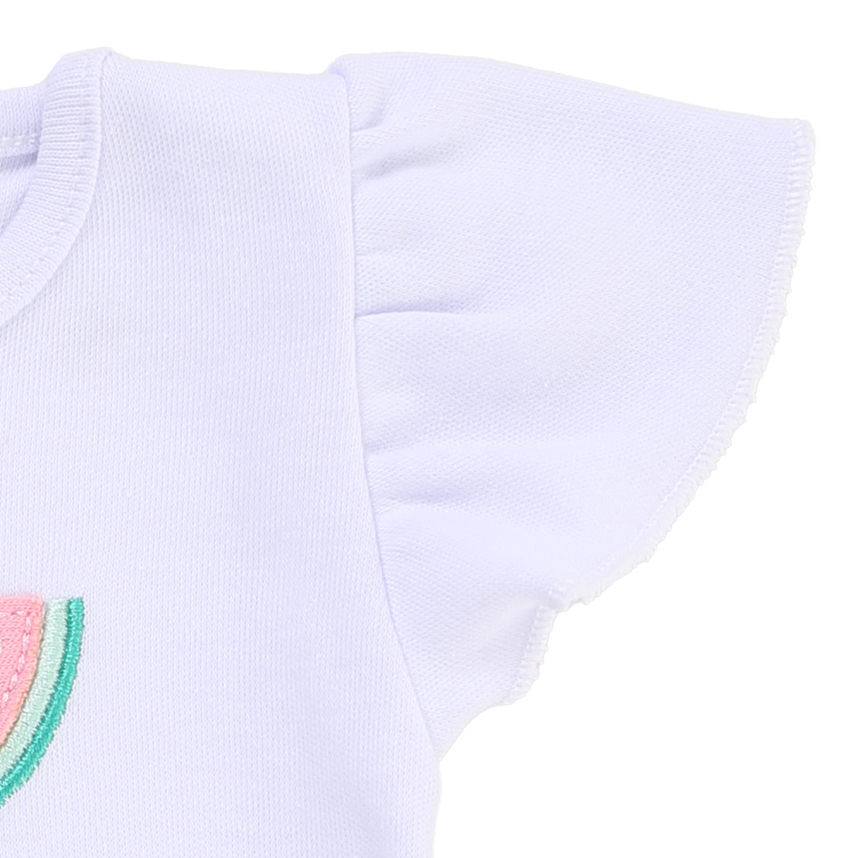 Banho De Sol Estilinho Bordado Melancia Em Suedine