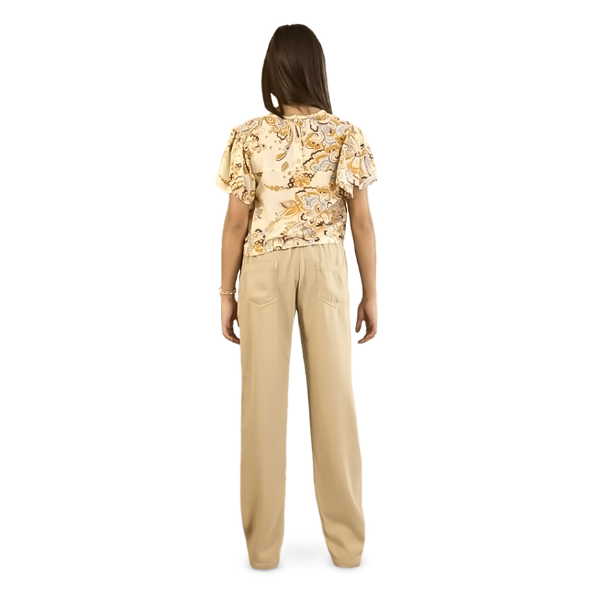 Blusa Infantil Opera Kids Estampa Floral Com Babado Tatiane