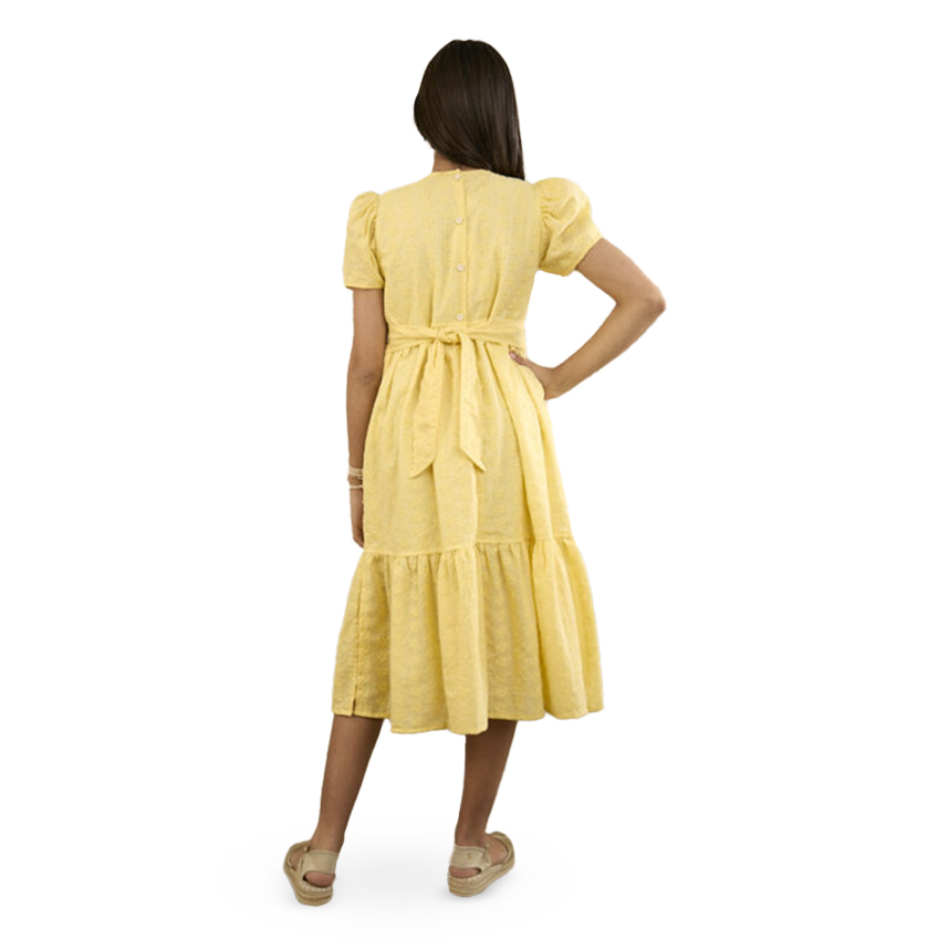 Vestido Midi Infantil Opera Kids Manga Curta Laise Leticia