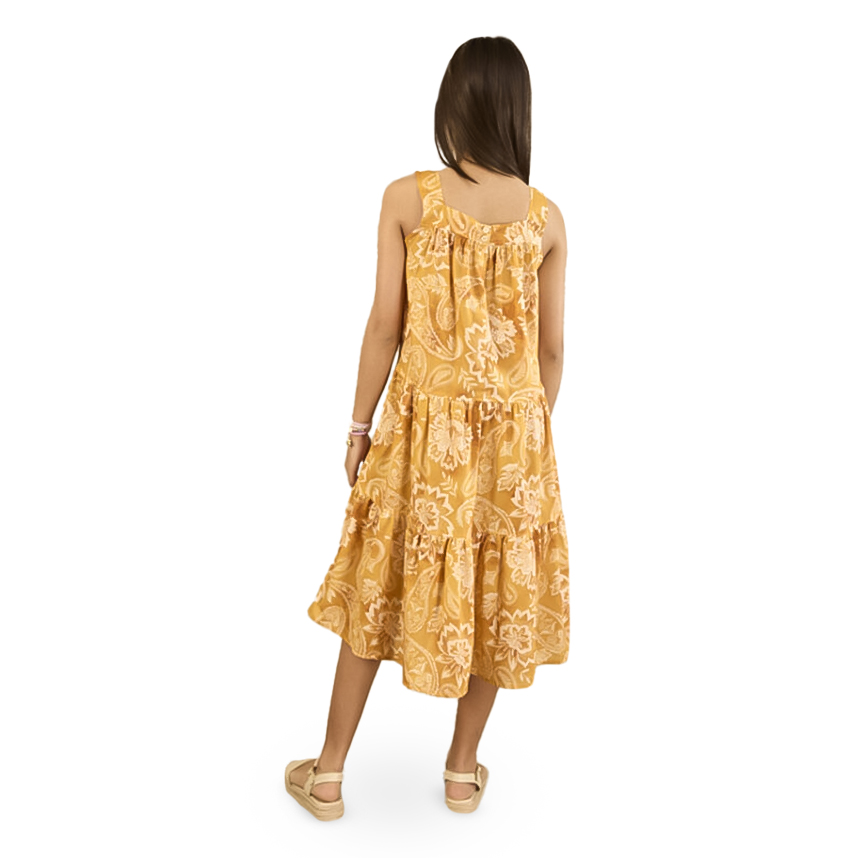 Vestido Midi Infantil Opera Kids Alcinha Estampado Marli