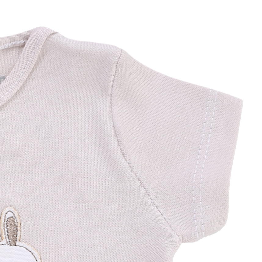 Banho De Sol Estilinho Manga Curta Bordado Coelho Em Suedine Banho De Sol Estilinho Manga Curta Bordado Coelho Em Suedine