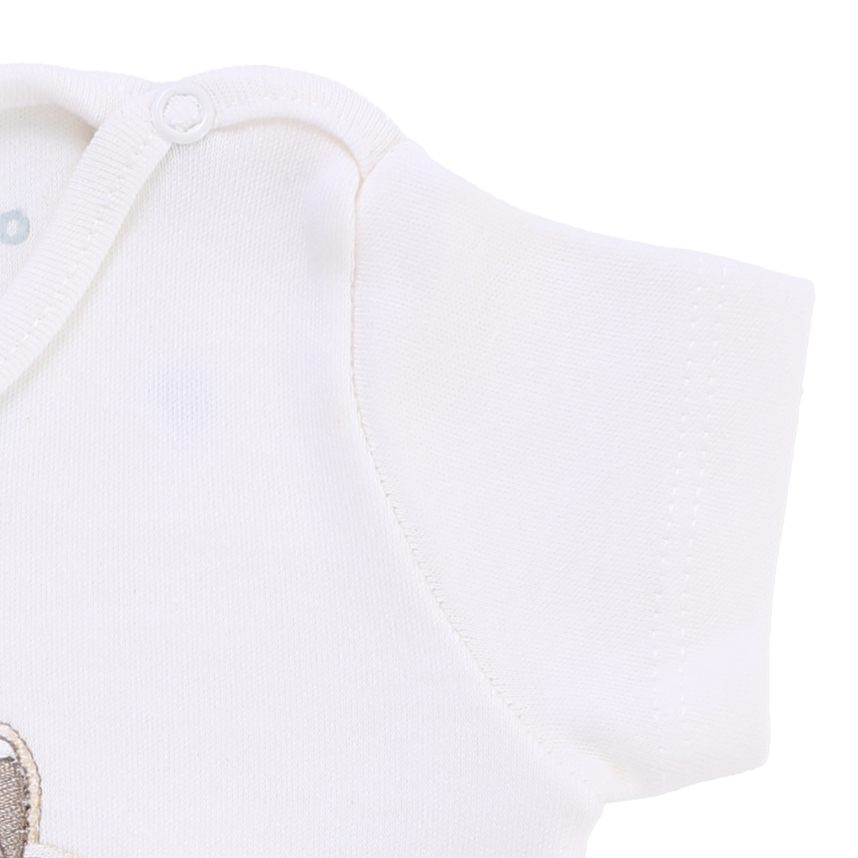 Banho De Sol Estilinho Manga Curta Bordado Coelho Em Suedine Banho De Sol Estilinho Manga Curta Bordado Coelho Em Suedine