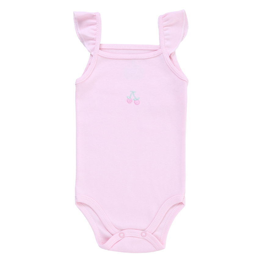 Conjunto Bebê Estilinho Body Alcinha Bordado Cereja E Short Conjunto Bebê Estilinho Body Alcinha Bordado Cereja E Short