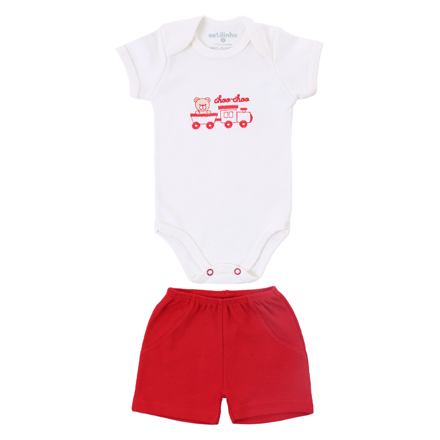 Conjunto Bebê Estilinho Body Bordado Carros E Bermuda Conjunto Bebê Estilinho Body Bordado Carros E Bermuda